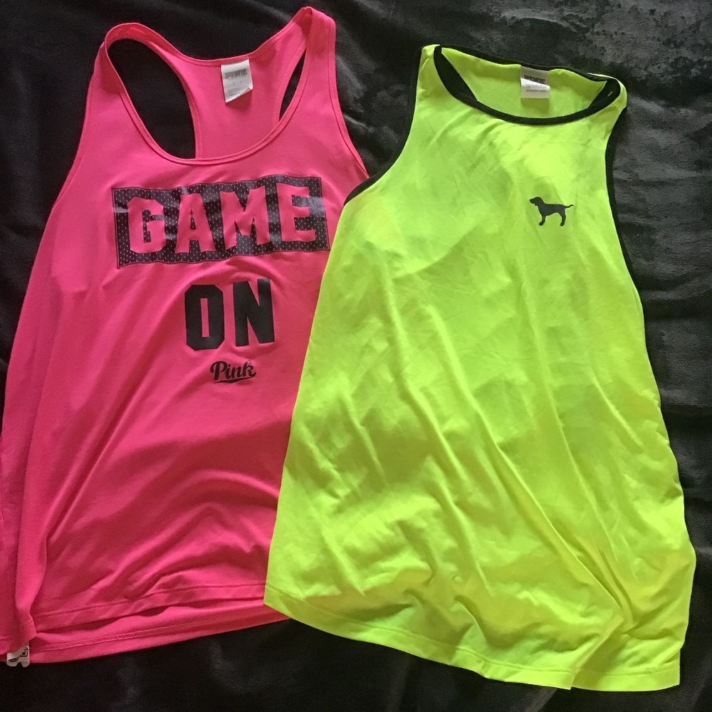Neon pink tanks!